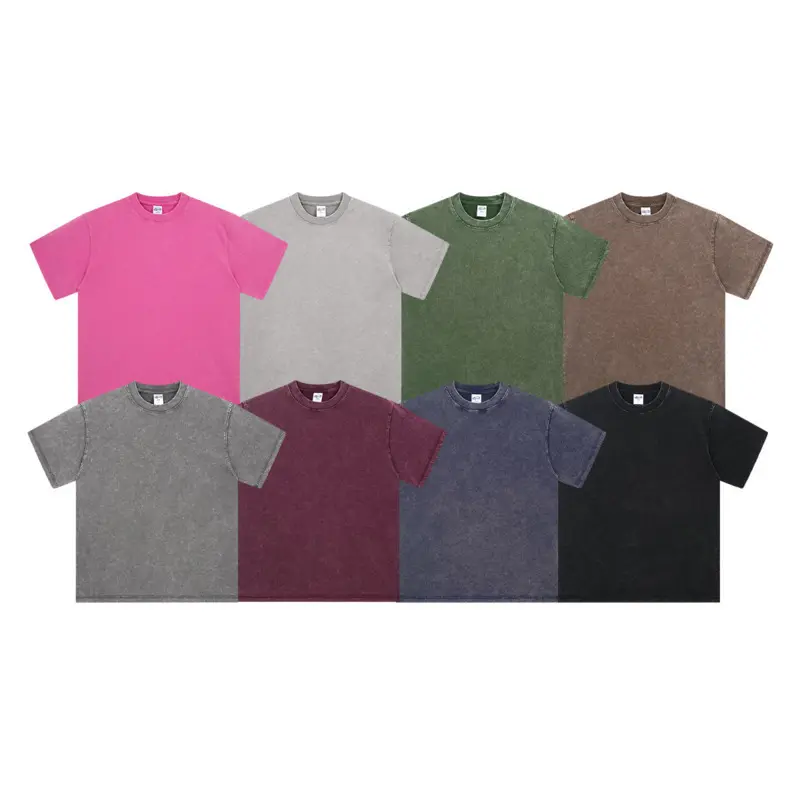 IEFB American Style Men's T-shirts Casual Round Collar Short Sleeved Solid Color Batik Simple Loose Pullover Male Tees 9W3694