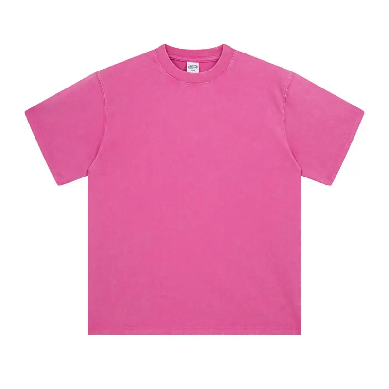 IEFB American Style Men's T-shirts Casual Round Collar Short Sleeved Solid Color Batik Simple Loose Pullover Male Tees 9W3694