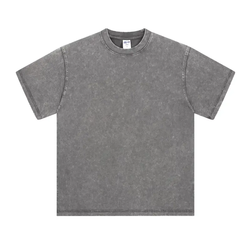 IEFB American Style Men's T-shirts Casual Round Collar Short Sleeved Solid Color Batik Simple Loose Pullover Male Tees 9W3694