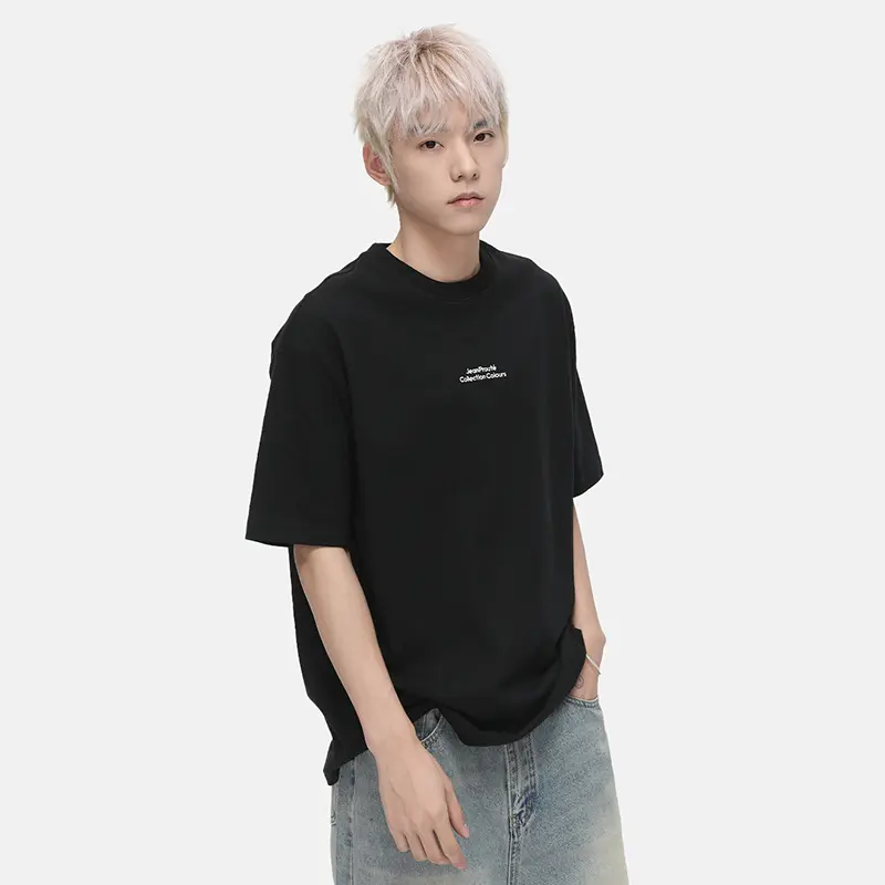 IEFB New Summer Men's T-shirts Round Collar Letter Printing Contrast Color Casual Tees Short Sleeved Loose Male Tops Tide 9W3381
