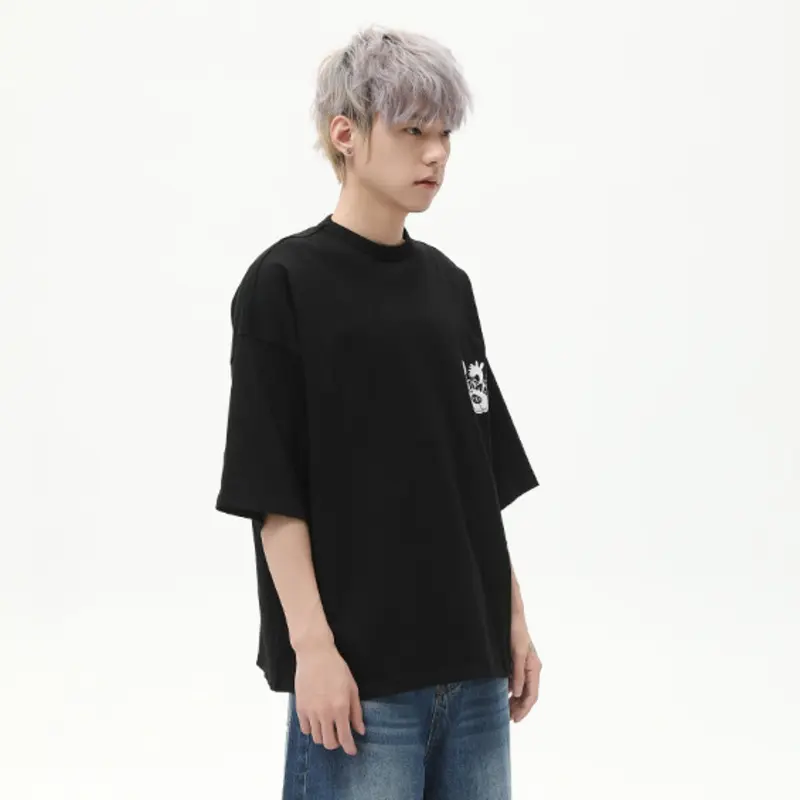 IEFB Letter Printing Men's T-shirts Cootrast Color O-neck Short Sleeved Korean Style Casual Menswear Loose Male Tees New 9W2776
