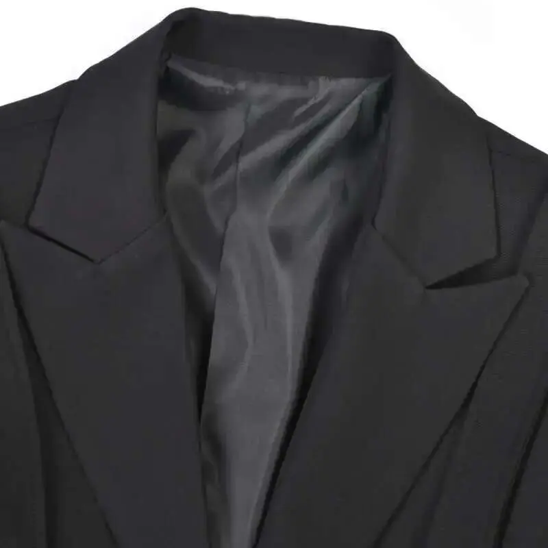 IEFB Autumn Casual Suit Coat Business Men's High-grade Loose Small Blazers Korean Fashion Lace-up Spliced Niche Design CP0505