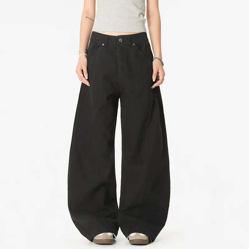 IEFB Baggy Curved Knife Pants Solid Color Male Overalls Summer New Fashion Trend 2025 Vintage Menwear Male Trousers 9W2871