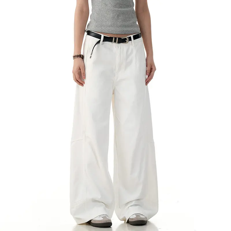 IEFB Summer Men's Cargo Pants Casual Patchwork New Solid Color American Loose Straight Simple Wide Leg Male Trousers 9W2805