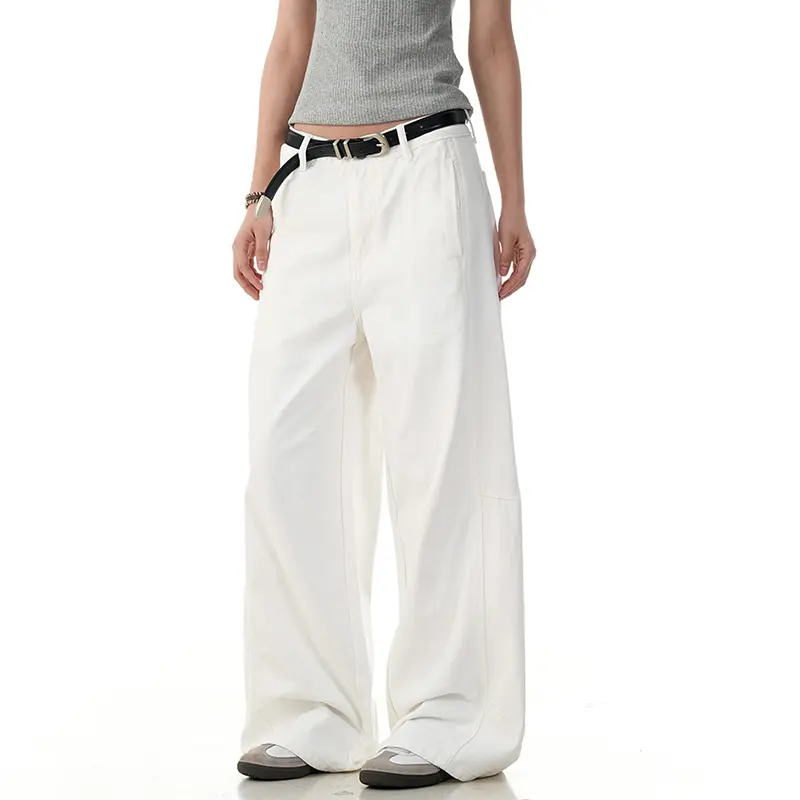 IEFB Summer Men's Cargo Pants Casual Patchwork New Solid Color American Loose Straight Simple Wide Leg Male Trousers 9W2805