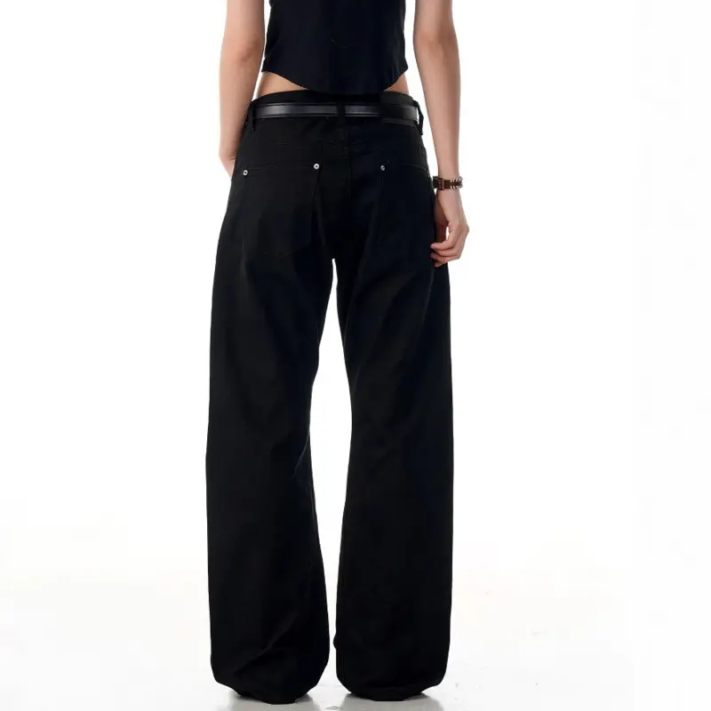IEFB Solid Color Men's Pants Casual New Simple Wide Leg Boot-cut Trousers American Style Washing Male Bottom Summer 2025 9W2797