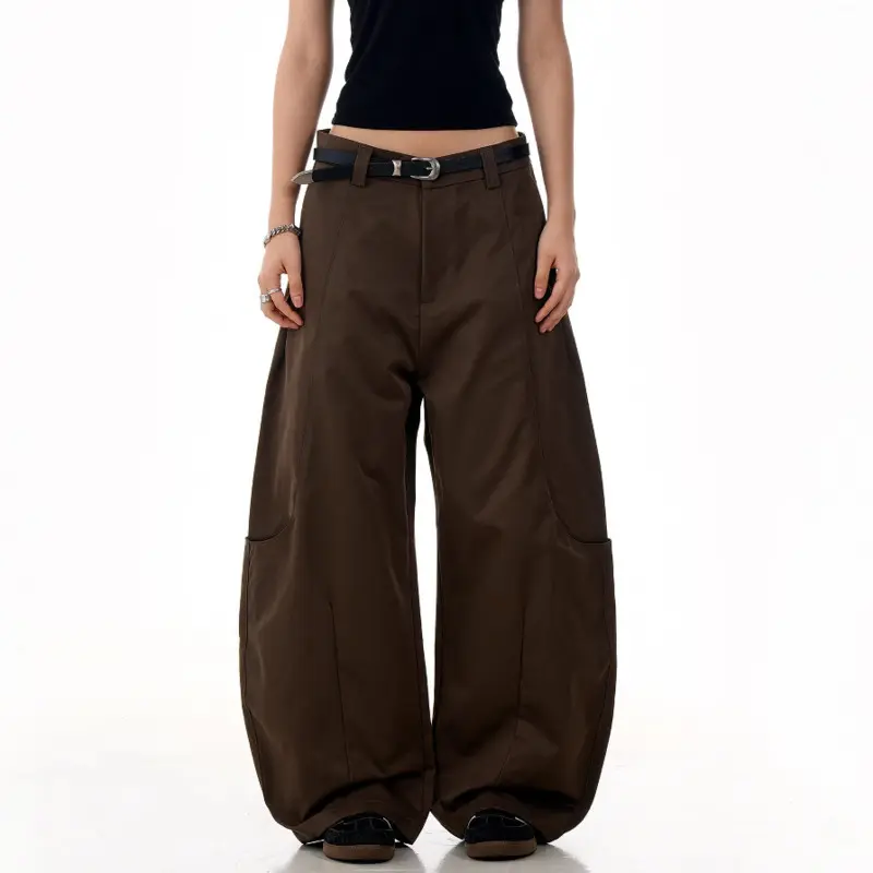 IEFB Deconstructive Pleated Wide Leg Curved Knife Suit Pants Summer High Wasit American Style Male Overalls New Trendy 9W2852