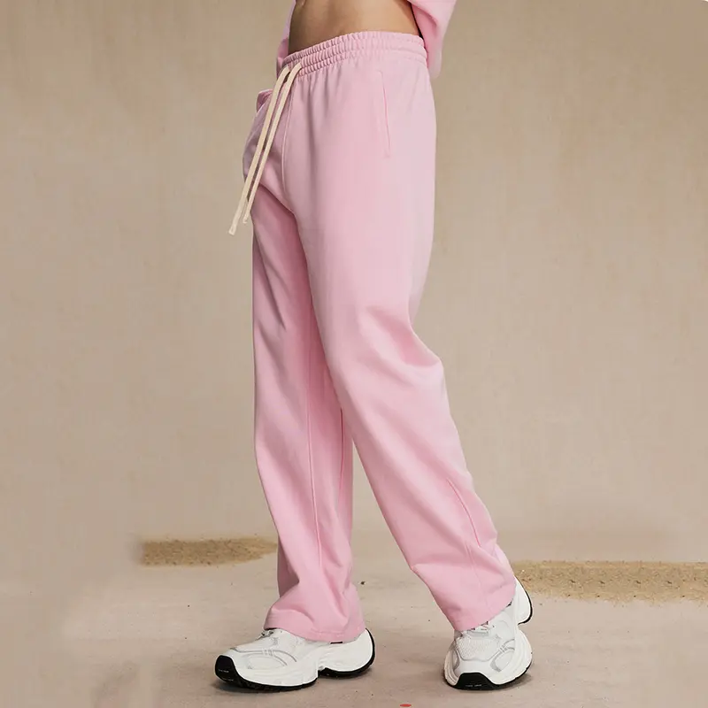 IEFB New Autumn Men Casual Sweatpants Solid Color Darwstring Wide Leg Patchwork Elastic Waist Trendy Male Straight Pants 9W4146