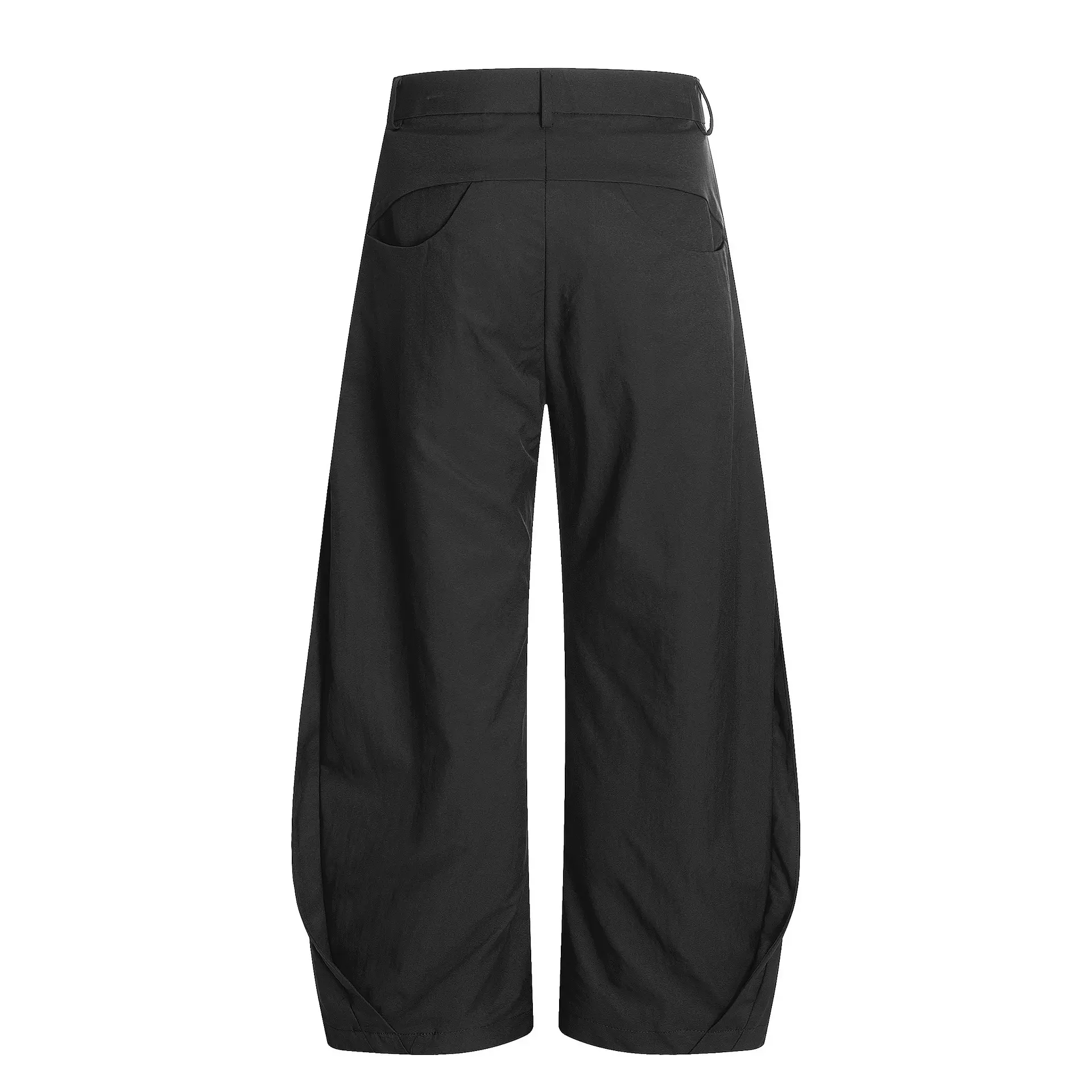 IEFB Water Washing Curved Knife Carg Pants Men's Pleated Design Niche Workwear Wide Leg Loose Trousers Summer New Trend 9W2923
