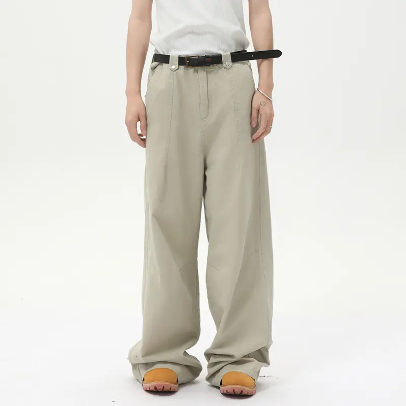 IEFB Solid Color Turn-down Collar Short Sleeved Casual T-shirts Men's Sets Korean Straight Leg Male Casual Pants Simple 9W3021