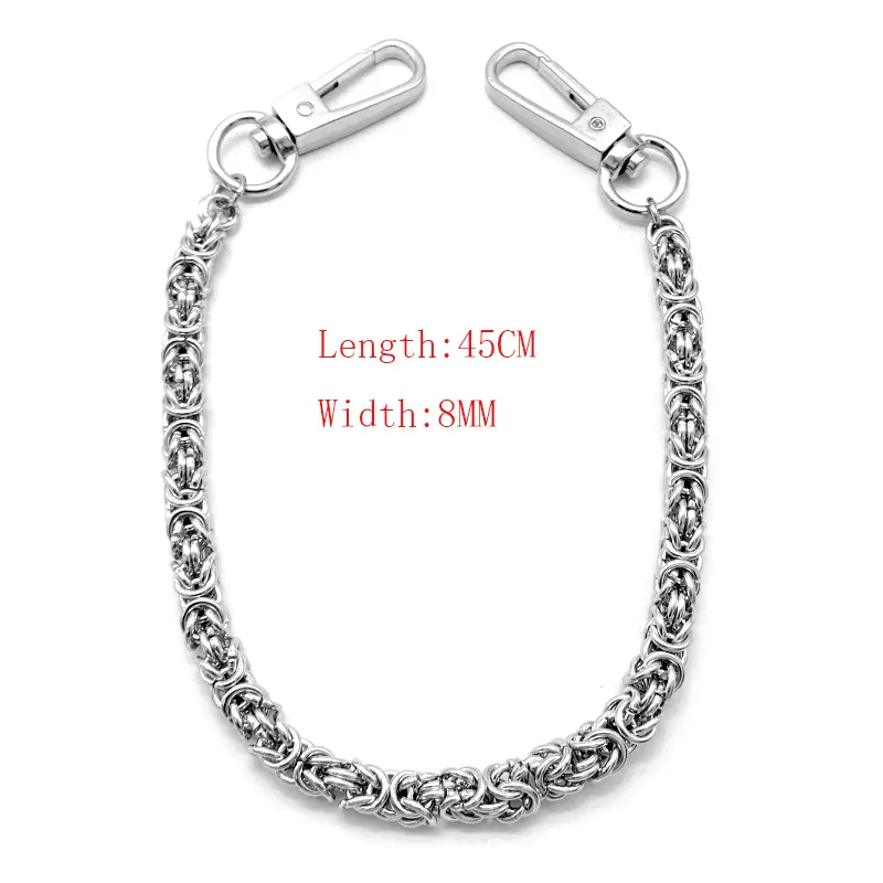 IEFB New Fashion Niche Necklace Stainless Steel Loop Chain Denim Jeans Casual Decoration Waistband Necklaces Men Women 9C9354