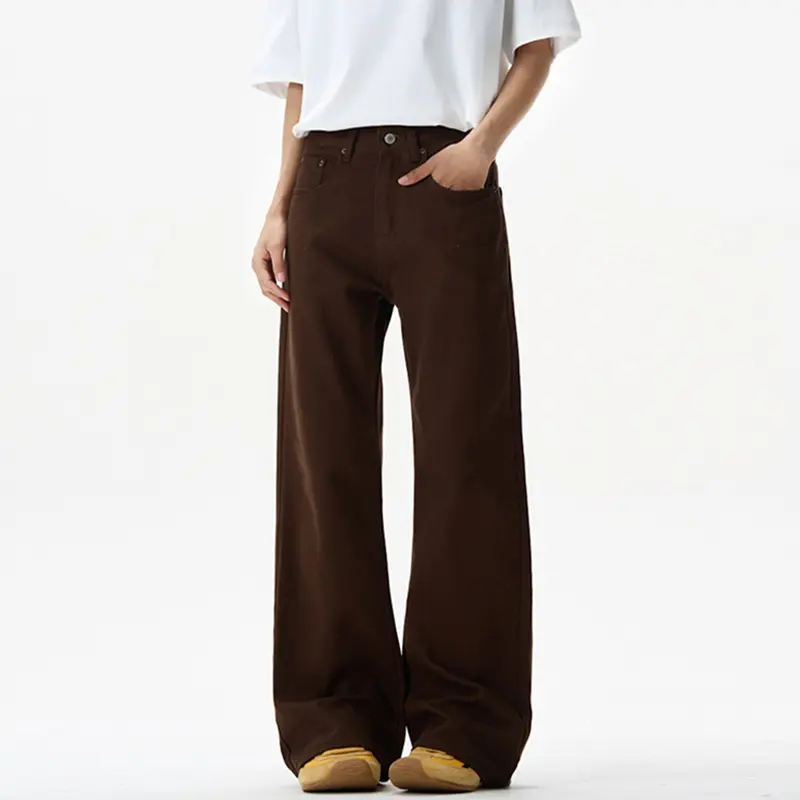 IEFB New Summer Men's Casual Trousers Sold Color Metal Rivets Simple Menswear New Loose Wide Leg Boot-cut Pants American 9W3240