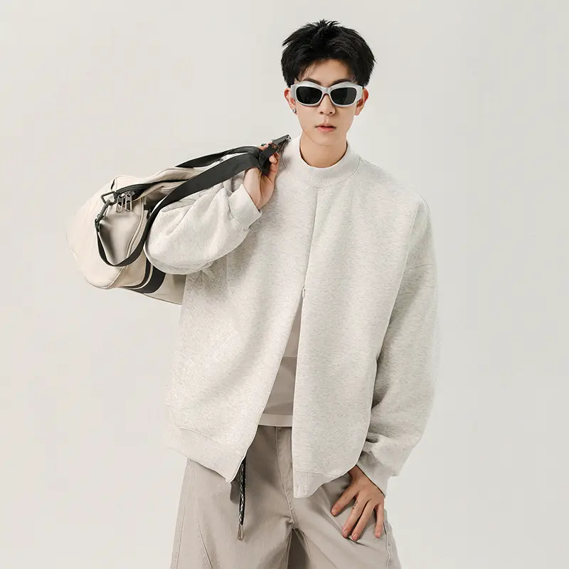 IEFB Korean Style Men's Sweatshirts Solid Color Casual Round Collar Mendwear Loose Pullover Male Vintage Male Tops Autumn 9W4221