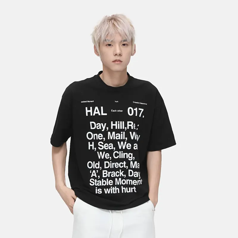 IEFB Summer New Trendy Men's T-shirt Fashion American Style G Letter Print Round Collar Loose Casual Short Sleeve Top 9W3392
