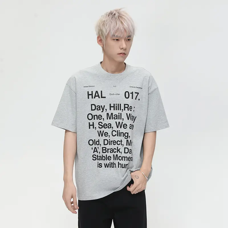 IEFB Summer New Trendy Men's T-shirt Fashion American Style G Letter Print Round Collar Loose Casual Short Sleeve Top 9W3392