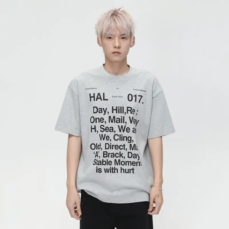 IEFB Summer New Trendy Men's T-shirt Fashion American Style G Letter Print Round Collar Loose Casual Short Sleeve Top 9W3392