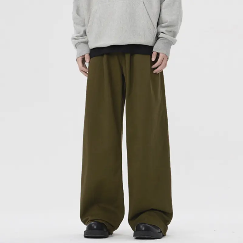 IEFB Vintage Male Casual Pants Straight Leg American Men Loose Versatile Cleanfit Trousers Summer Pockets New Fashion 9W2355