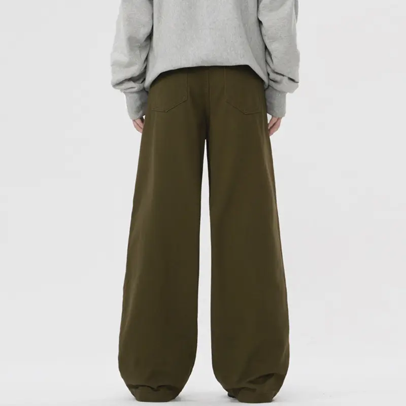 IEFB Vintage Male Casual Pants Straight Leg American Men Loose Versatile Cleanfit Trousers Summer Pockets New Fashion 9W2355