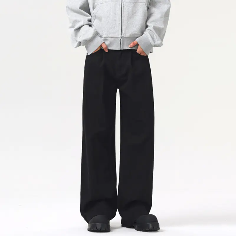 IEFB Vintage Male Casual Pants Straight Leg American Men Loose Versatile Cleanfit Trousers Summer Pockets New Fashion 9W2355
