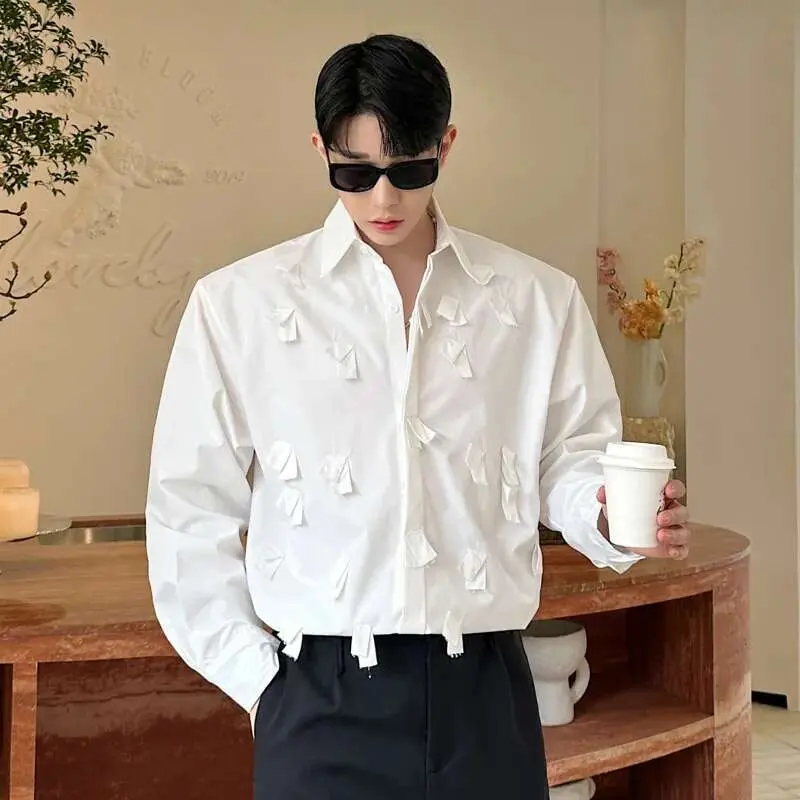 IEFB Men's Long Sleeve Shirts New Spirng Korean Turn-down Collar Loose Design Single Breasted Niche Causal Male Shirt 9W1605