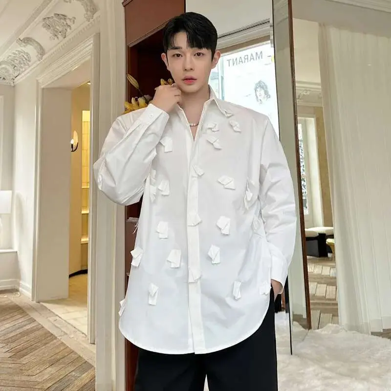 IEFB Men's Long Sleeve Shirts New Spirng Korean Turn-down Collar Loose Design Single Breasted Niche Causal Male Shirt 9W1605