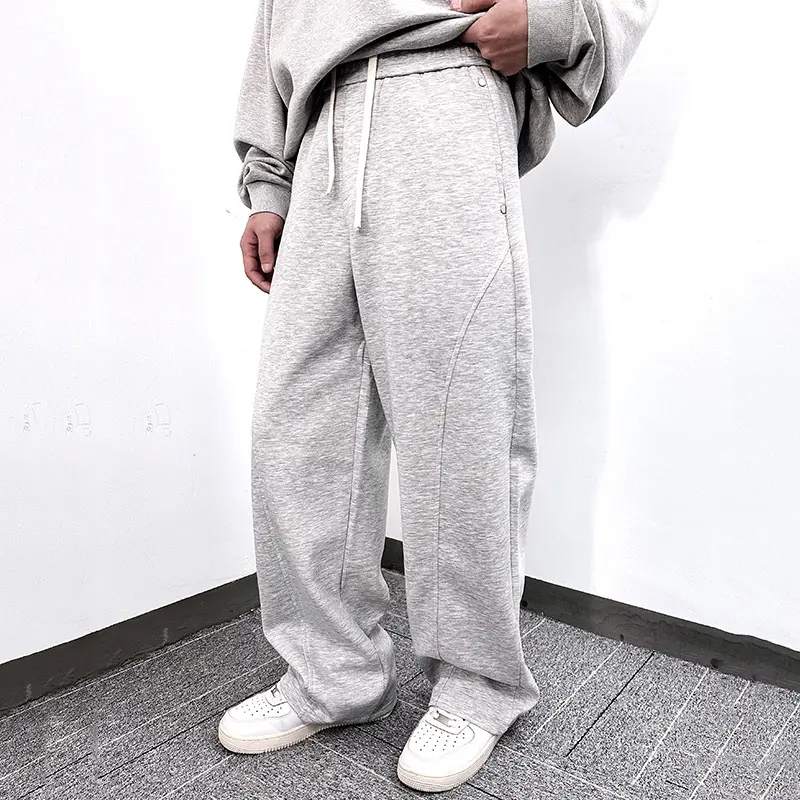 IEFB Men's Sweatpants New American Style Summer Solid Color Trendy Elastic Waist Male Casual Handsome Bottoms 2025 9W1743