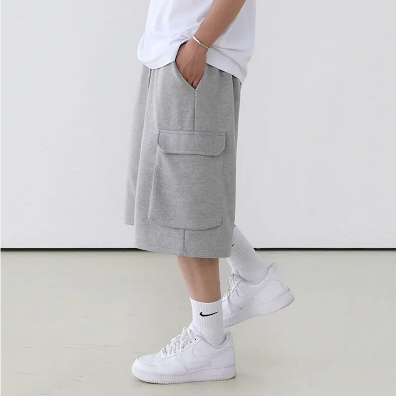 IEFB Men's Cargo Shorts New Summer Loose Solid Color Design Pants Korean Multi Pockets Stylish Niche Trendy Male Shorts 9W1640
