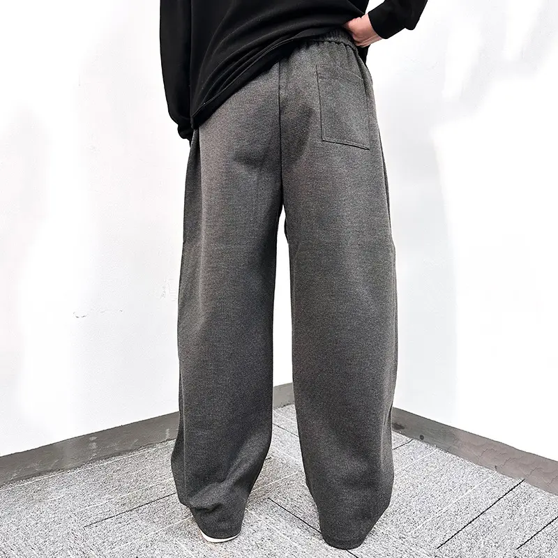 IEFB Men's Sweatpants Lace Up Design New Summer American Style Loose Solid Color Trendy Sanitary Pants Male Trousers 9W1742