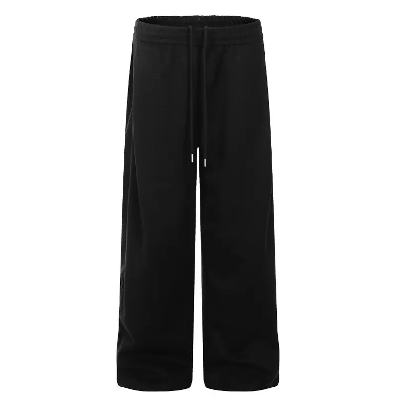 IEFB Men's Sweatpants Lace Up Design New Summer American Style Loose Solid Color Trendy Sanitary Pants Male Trousers 9W1742
