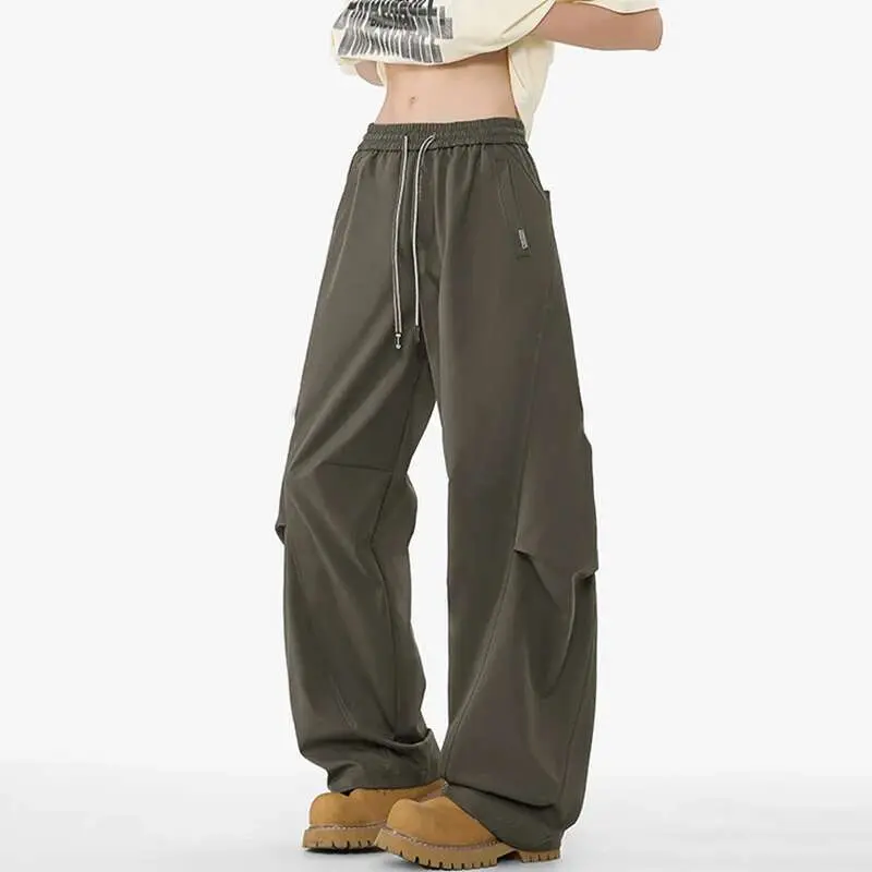 IEFB Summer Men's Casual Pants Splicing Solid Color Curved Knife Clothing Male American Floor Length Design Trousers 9W1391
