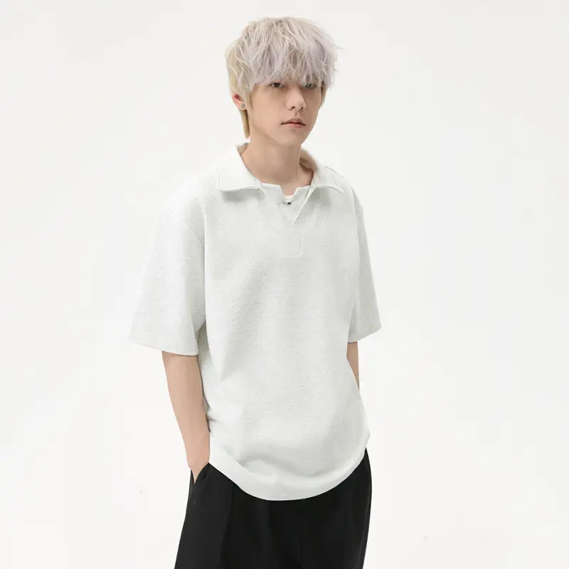 IEFB Fake Two-piece Design Men's T-shirts Turn-down Collar Short Sleeve New Summer Loose Male Contrast Color Tops Simple 9W2472