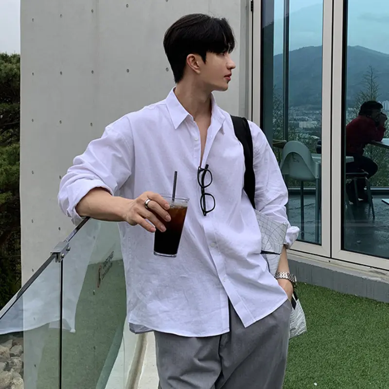 IEFB Men's Shirts Long Sleeve New Korean Simple Niche Design Solid Color Single Breasted Spring Male Causal Clothing 9W1982