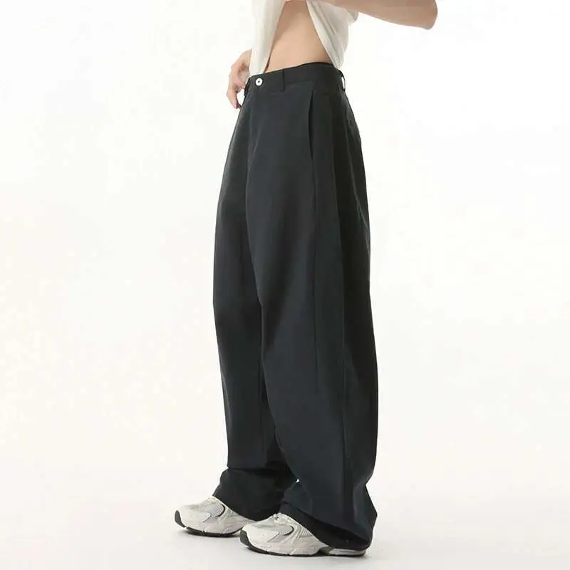 IEFB Simple Men's Pants Casual Solid Color New Cleanfit Straight Leg Male Trousers Korean Style Menswear Baggy Spring 9W1187