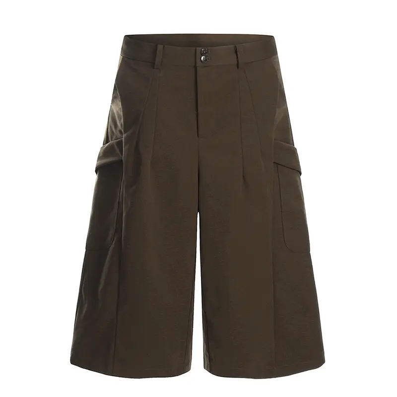 IEFB Men's Suit Shorts Solid Color Side Doubles Pockets Design New Trendy Korean Style Short Causal Pants Summer Men CPG2970