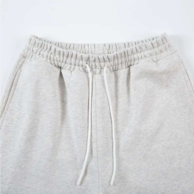 IEFB Korean Style Men's Sweatpants Solid Color Drawstring Straight Trousers Wide Leg Elastic Waist Loose Male Bottom New 9W2639