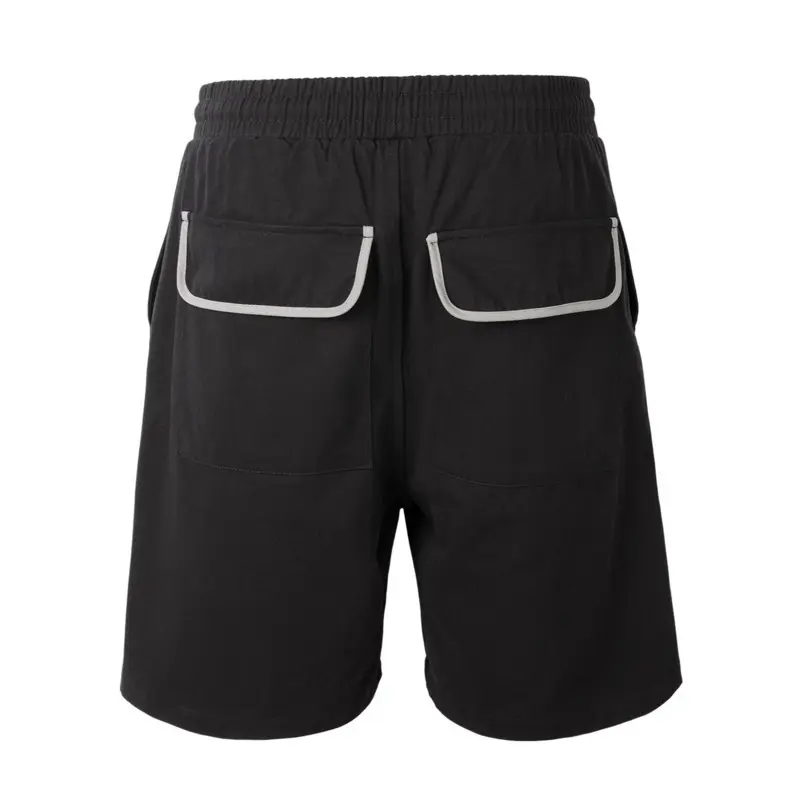 IEFB Multi Pockets Functional Shell Shorts Men's High Street Fashion Workwear Casual Pants Elastic Waist Lace-up Design 9W2634