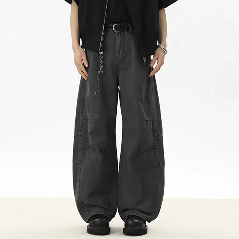 IEFB Washed Male Casual Pants American Style Men's Wear Solid Color Loose Fitting Summer New Fashion Tide Trousers 9W2299