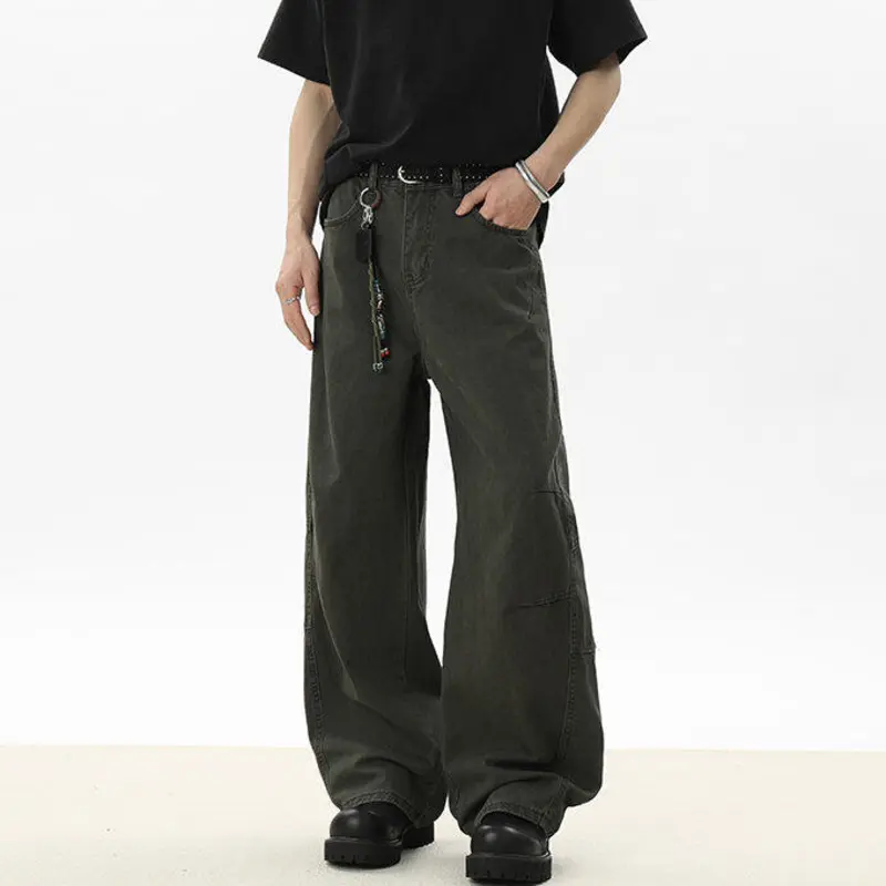 IEFB Washed Male Casual Pants American Style Men's Wear Solid Color Loose Fitting Summer New Fashion Tide Trousers 9W2299