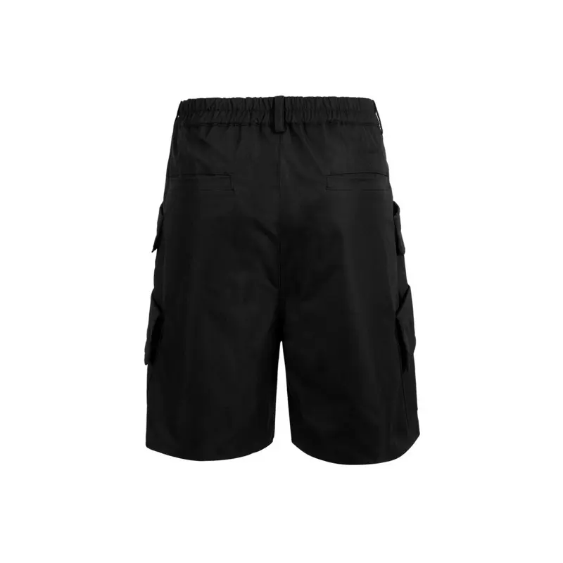 IEFB Functional Style Men's Shorts Casual Drawstring Pockets Solid Color Wide Leg Loose Straight Male Trousers Summer 9W2648