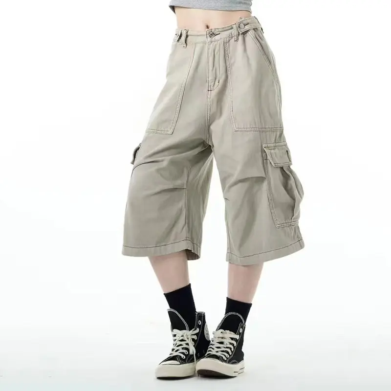 IEFB Men's Causal Cargo Pants New American Style Threedimensional Pocket Design Straight Leg Stylish Male Loose Bottoms 9W1859
