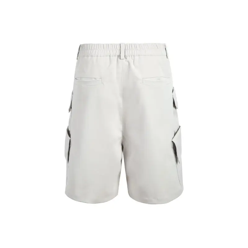 IEFB Functional Style Men's Shorts Casual Drawstring Pockets Solid Color Wide Leg Loose Straight Male Trousers Summer 9W2648