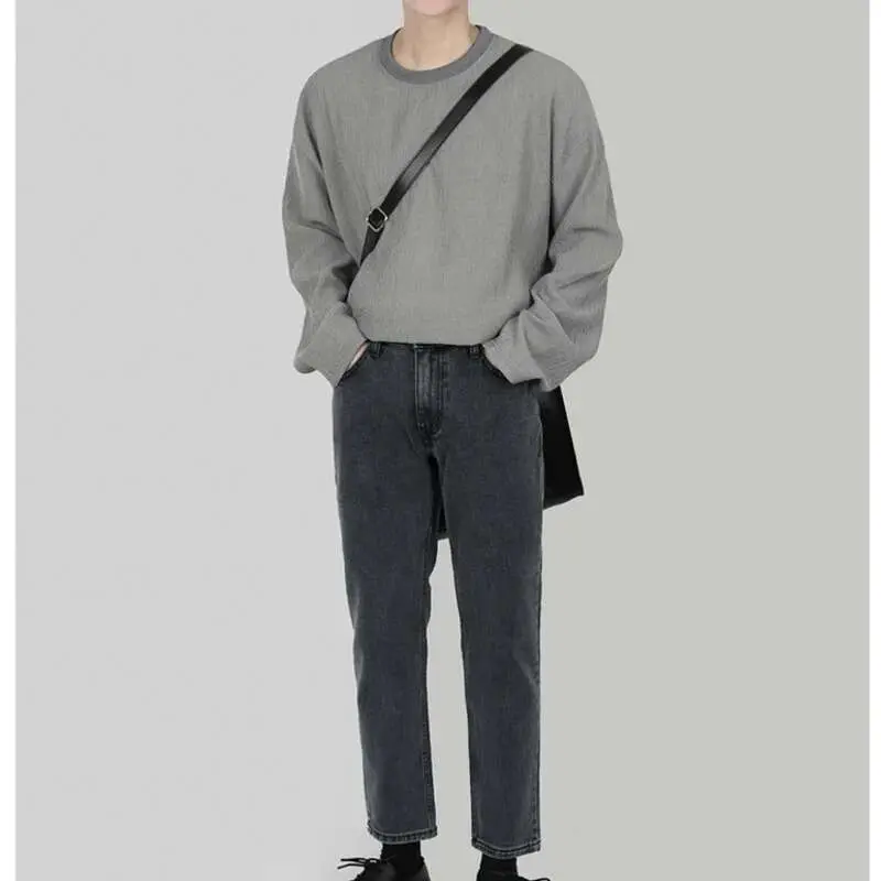 IEFB Korean Fashion Single Shoulder Bag Men's Messenger Bag Large Capacity Bag Men's Causal PU Leather Bag Travel Bag 9Y5905