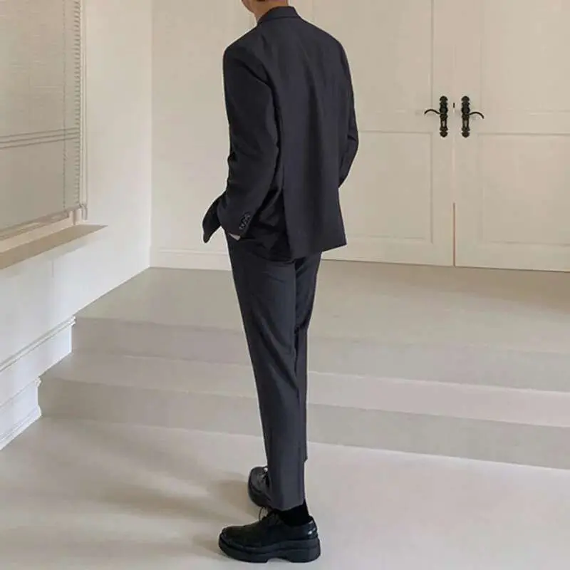 IEFB Two-piece Set Casual Suit Men's Spring New Korean Style Loose Fitting Formal Suit Coat Business Straight Pant 9C1649