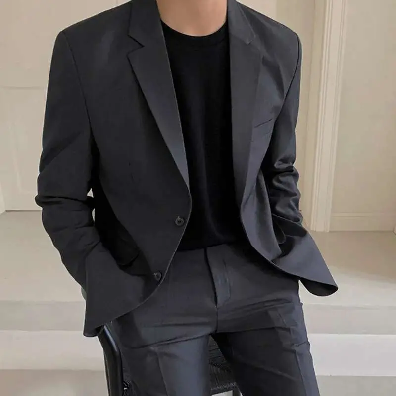 IEFB Two-piece Set Casual Suit Men's Spring New Korean Style Loose Fitting Formal Suit Coat Business Straight Pant 9C1649