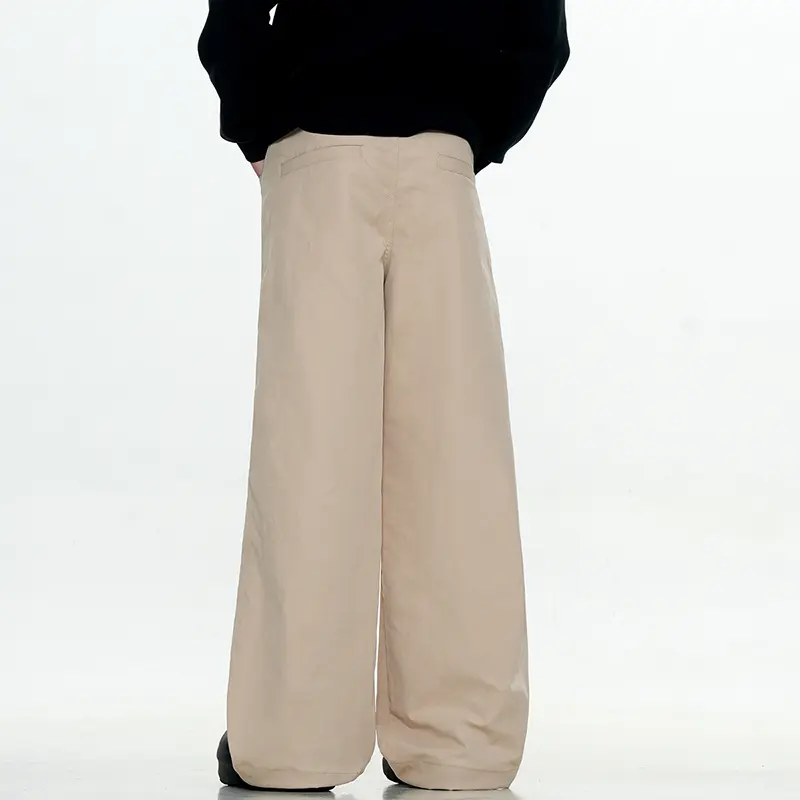 IEFB Men's Cargo Pants New  American High Street Drawstring Design Micro Flared Trendy Elastic Waist Male Bottoms Summer 9W1948