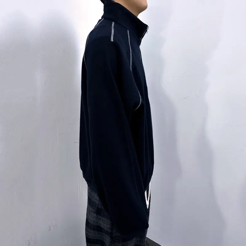IEFB Men's Sweatshirts Korean Style Splicing Patchwork Trendy Multi Zippers Stand Collar Solid Color Male Casual Clothing 9W1825