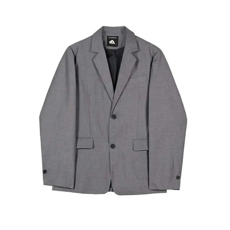 IEFB Korean New Fashion Men's Set Two-piece Solid Color Loose Laple Blazer Straight Suit Pants 2025 Spring Male Sets 9Y9113