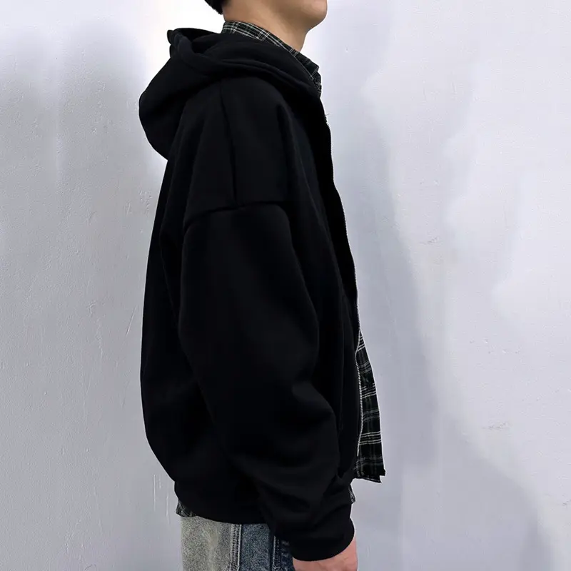 IEFB Men's Sweatshirts New Korean Style Fake Two-piece Patchwork Hoodie Jacket Niche Design Male Zipper Trendy Top 9W1827