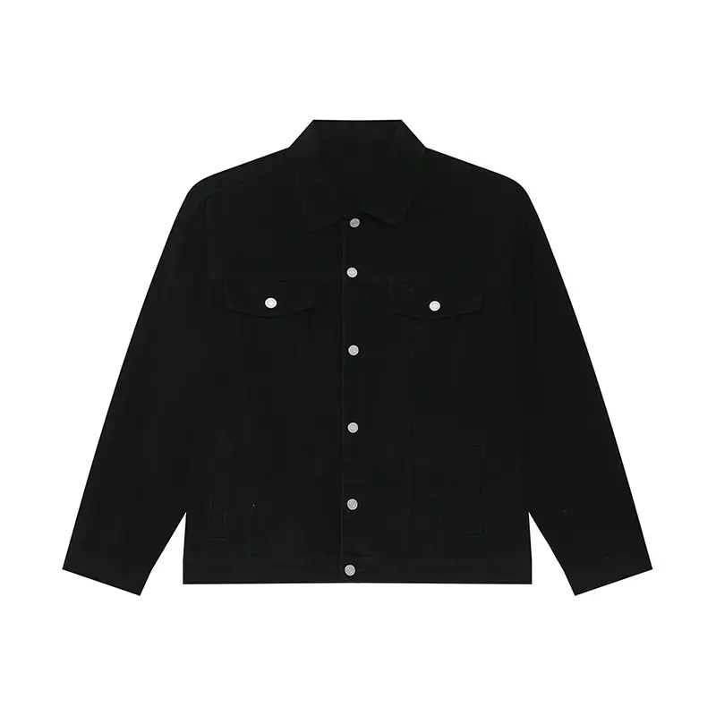 IEFB Solid Color Male Denim Jacket Single Breasted Turn-down Collar Long Sleeve Jackets Spring Autumn New Fashion Trend 9C8244