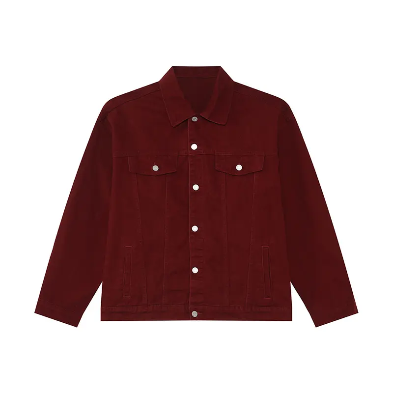 IEFB Solid Color Male Denim Jacket Single Breasted Turn-down Collar Long Sleeve Jackets Spring Autumn New Fashion Trend 9C8244